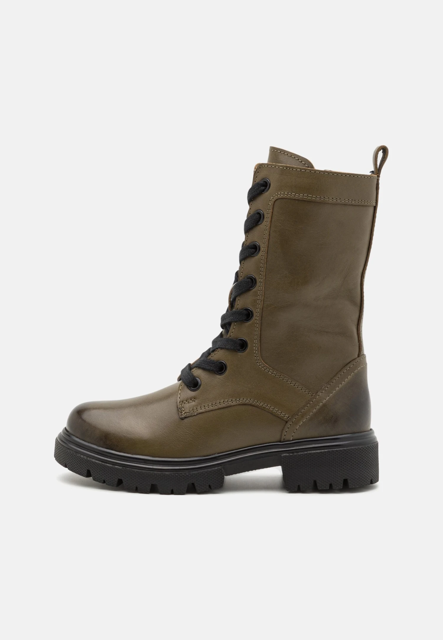 Friboo Leather - Veterlaarzen - Khaki 1 Friboo Leather - Veterlaarzen - Khaki