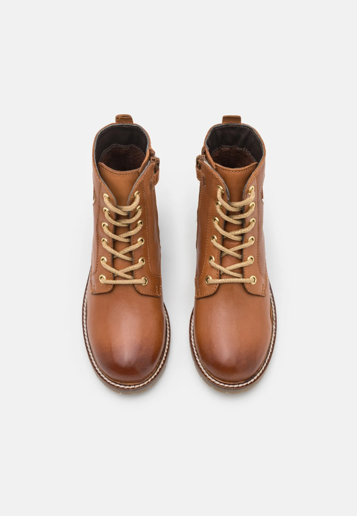 Friboo Leather - Veterboots - Cognac 4 Friboo Leather - Veterboots - Cognac - Afbeelding 4