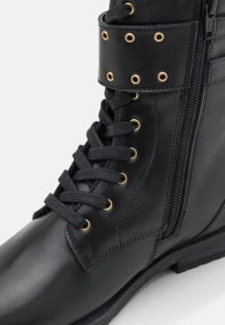 Friboo Leather Booties - Veterboots - Black -Friboo f1b1d30f8aeb4cea9286662c14b9672b